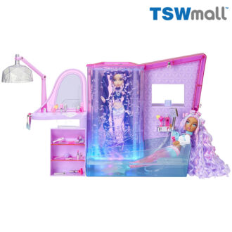 Mermaze Mermaidz™ Salon & Spa Playset with Lights, Bubble Wall, Working Shower, Bathtub, Beauty Station, and 19 Accessories