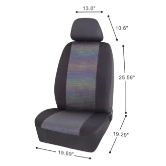 Auto Drive 5 Piece Seat Cover Kit Metallic Rainbow Polyester Colorful, Universal Fit, 1903SC76