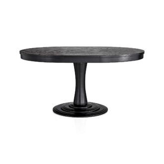 Aniston Black 45" Round Extension Dining Table