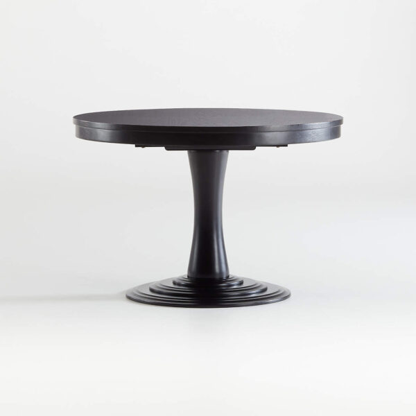 Aniston Black 45" Round Extension Dining Table