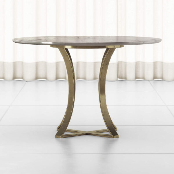 Damen 48" White Marble Top Dining Table