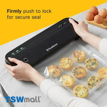 FoodSaver Space-Saving Vacuum Sealer with Bags and Roll, Black - Image 4